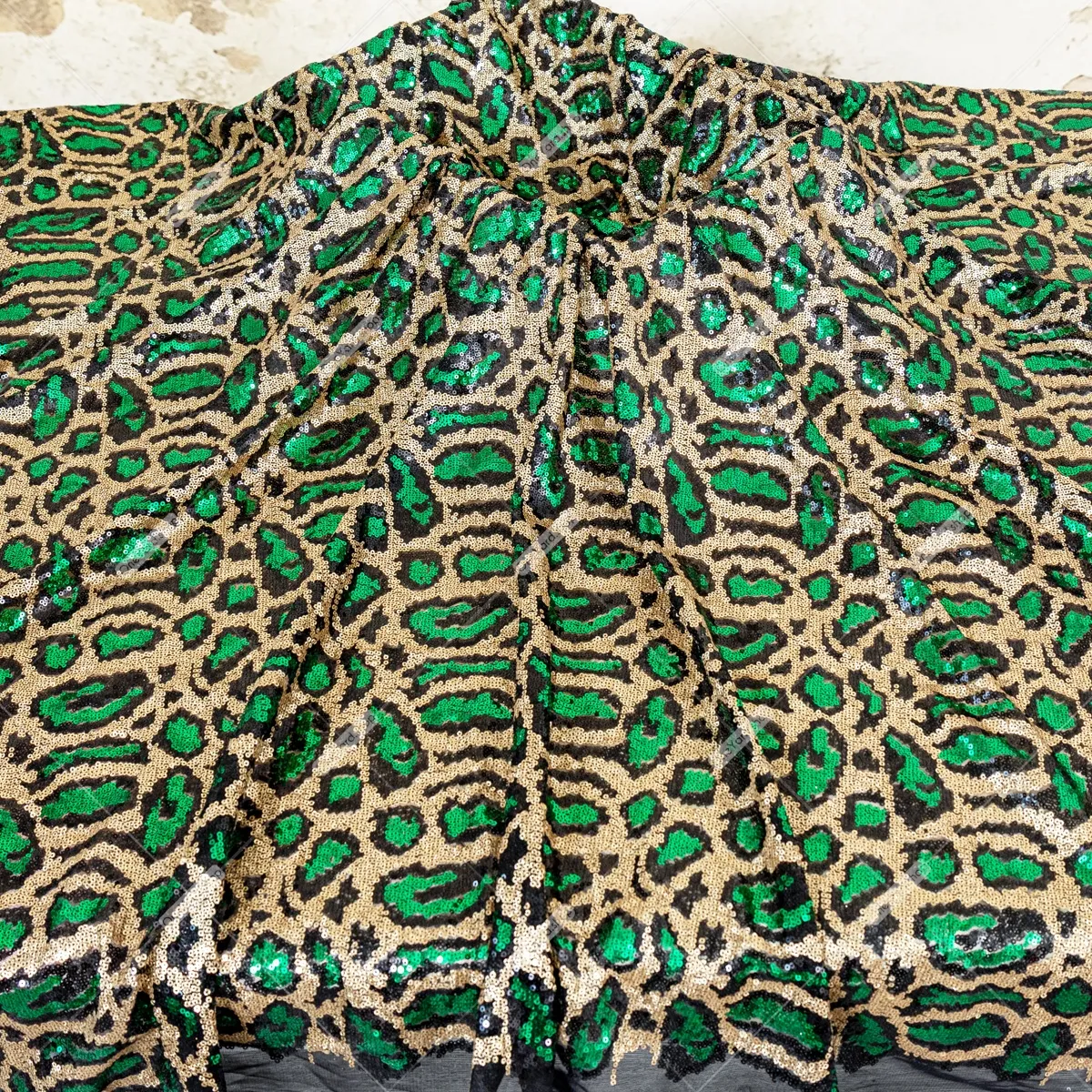 unique emerald and champagne leopard print sequin fabric unique emerald and champagne leopard print sequin fabric