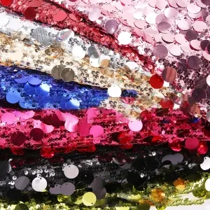 eye catching 518mm two size single color sequin fabric
