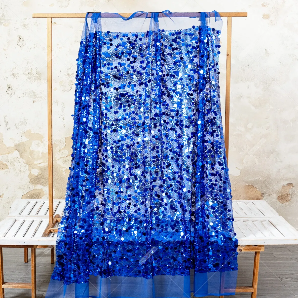 deep vibrant royal blue sequin fabric for gala gowns deep vibrant royal blue sequin fabric for gala gowns