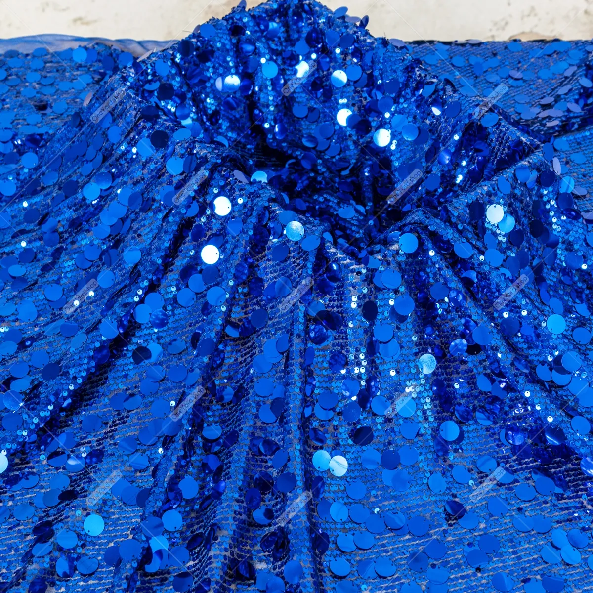 royal blue mixed size sequin fabric royal blue mixed size sequin fabric