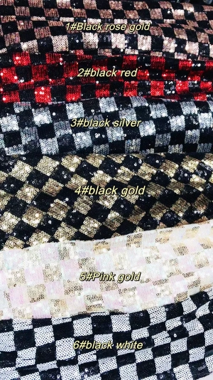 two tone checkerboard sequin fabric color chart