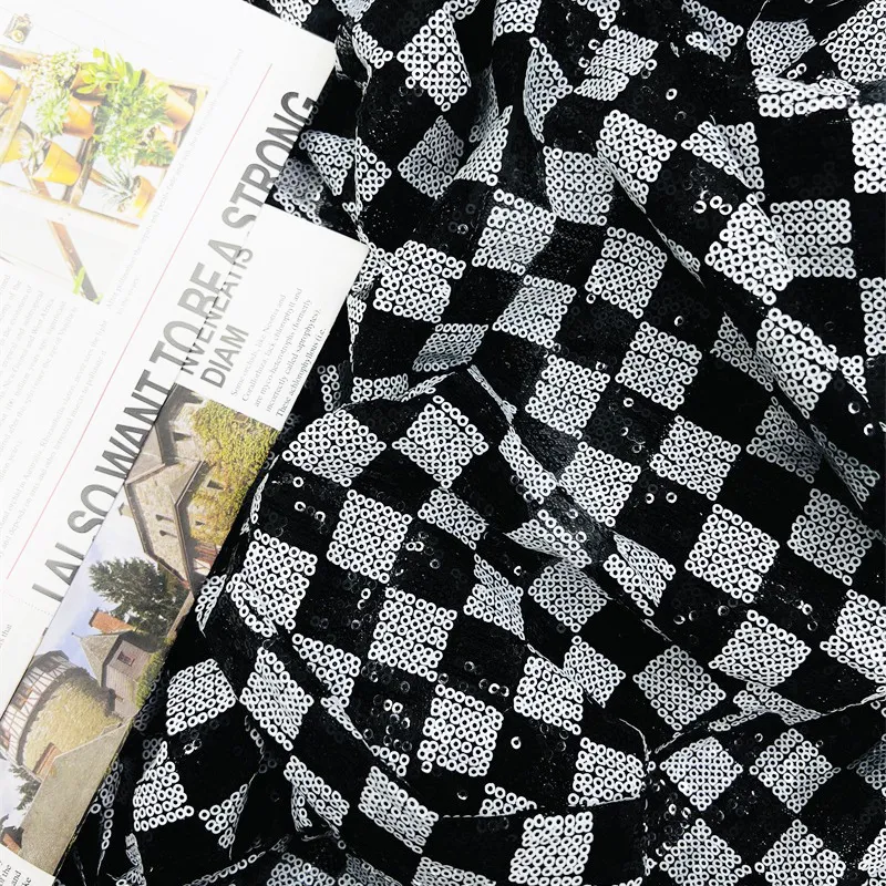 two tone checkerboard sequin fabric two tone checkerboard sequin fabric