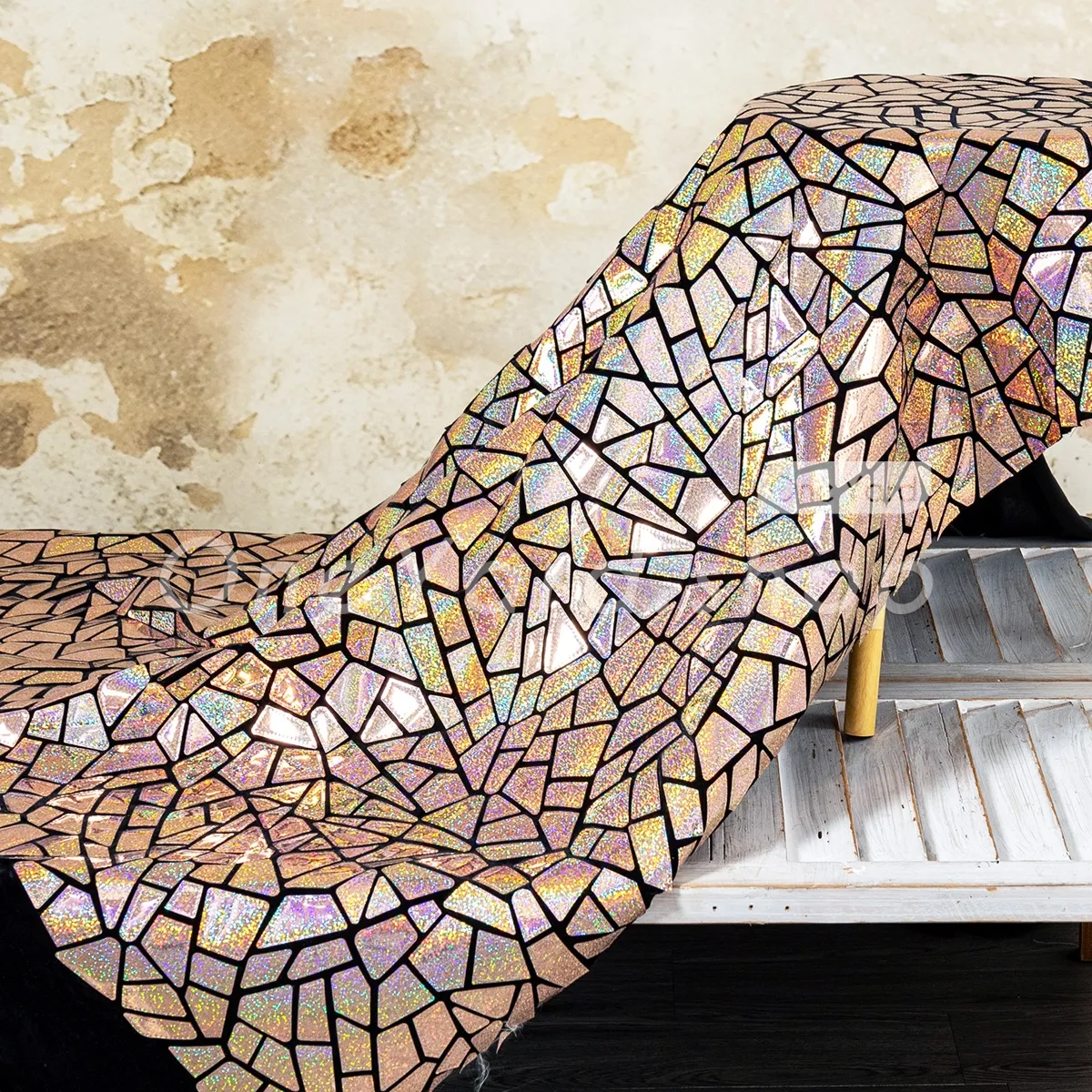 futuristic rose gold shattered glass sequin fabric futuristic rose gold shattered glass sequin fabric