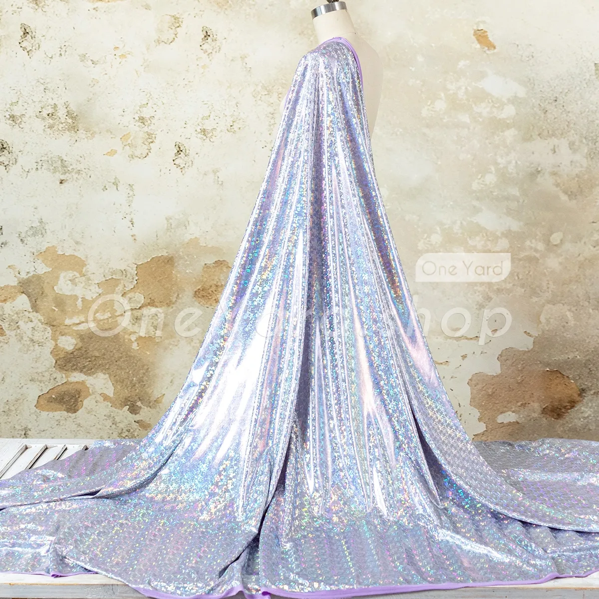 holographic square lavender foil lame fabric holographic square lavender foil lame fabric