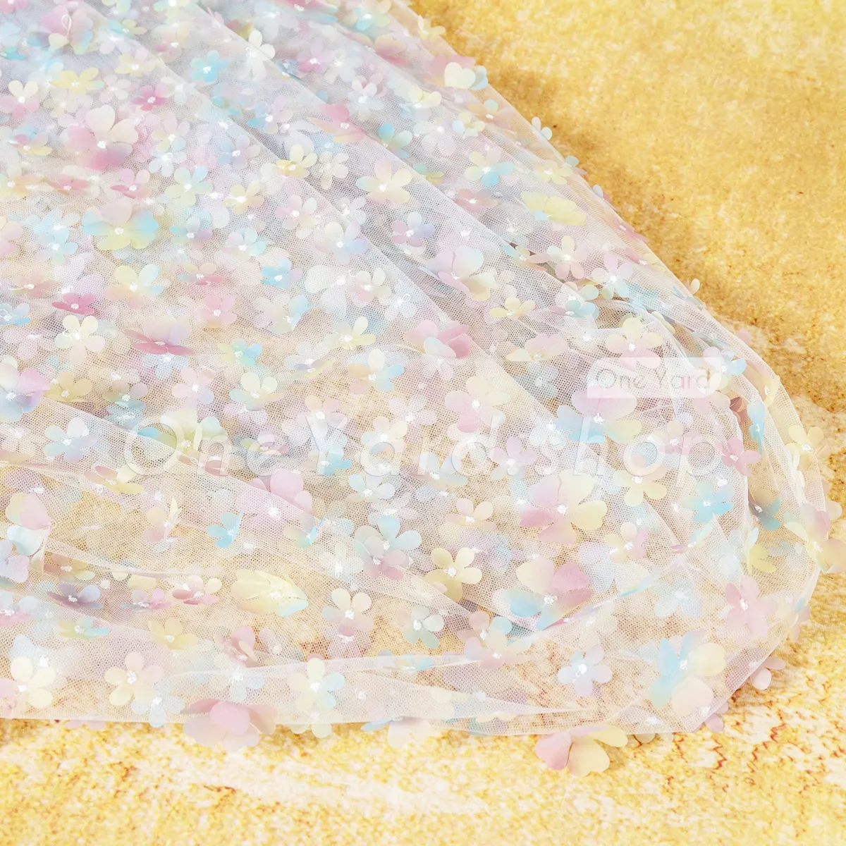 yellow pink blue ombre flower embroidery for fairycore prom dresses yellow pink blue ombre flower embroidery for fairycore prom dresses
