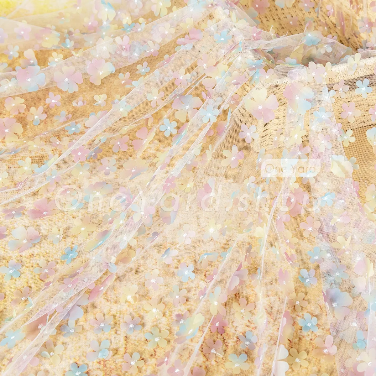 yellow pink blue ombre flower embroidery yellow pink blue ombre flower embroidery