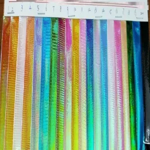 holographic iridescent metallic ab foil lame fabric