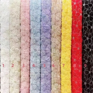 sequinned light blue daisy embroidery color chart