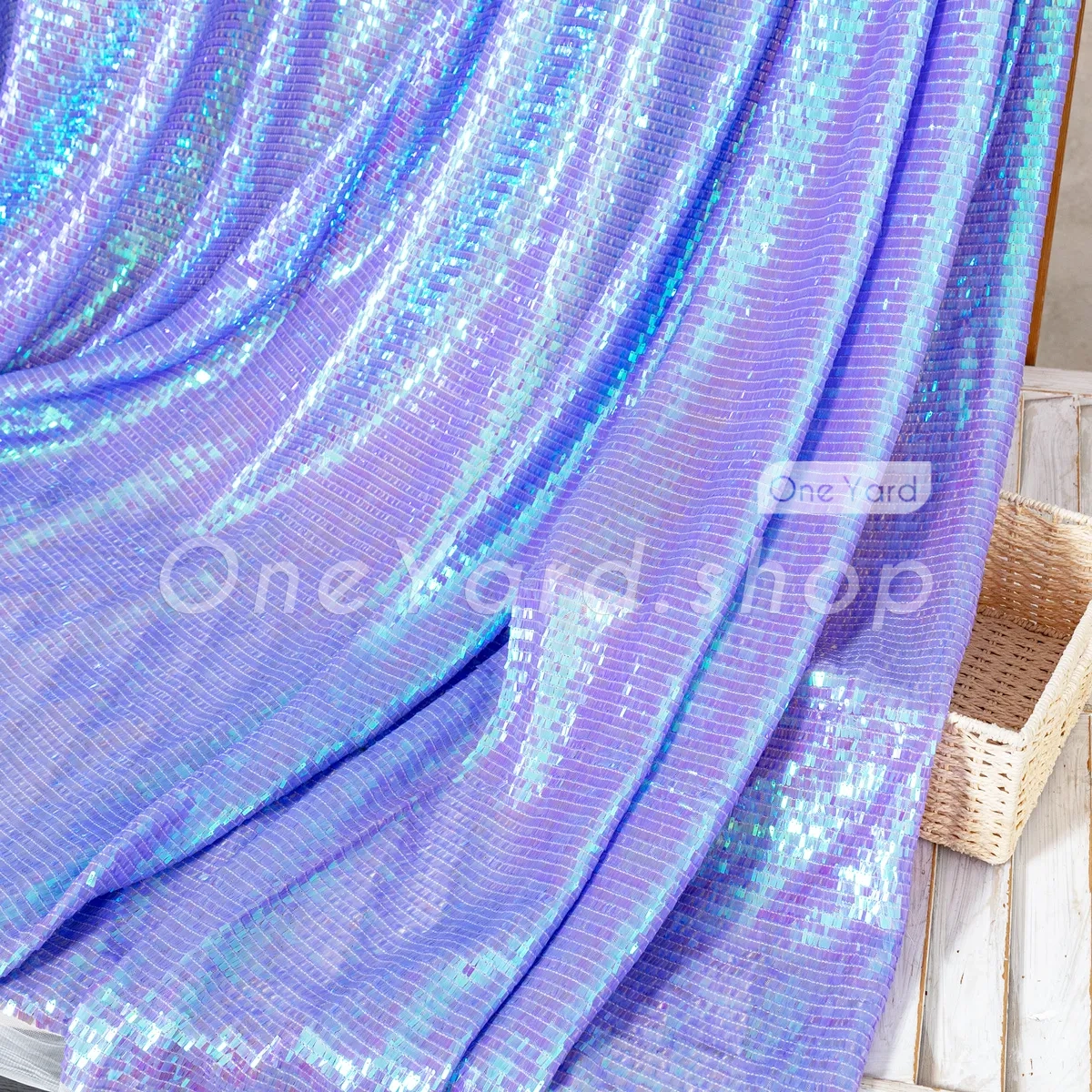 3x9mm baguette shaped sequin lavender fabric 3x9mm baguette shaped sequin lavender fabric