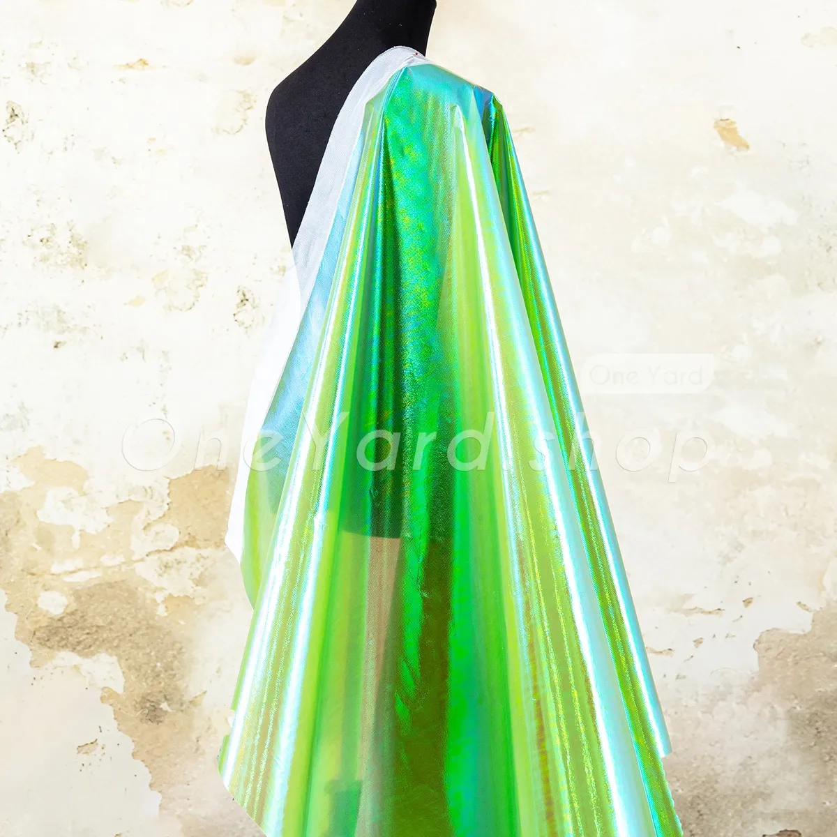 vibrant lime green and cool aqua iridescent foil fabric vibrant lime green and cool aqua iridescent foil fabric