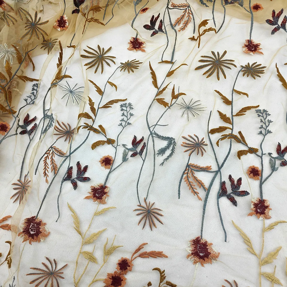 bohemian botanical wildflower embroidery lace bohemian botanical wildflower embroidery lace