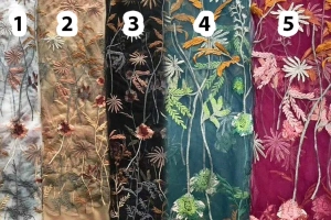 botanical wildflower embroidery fabric color chart