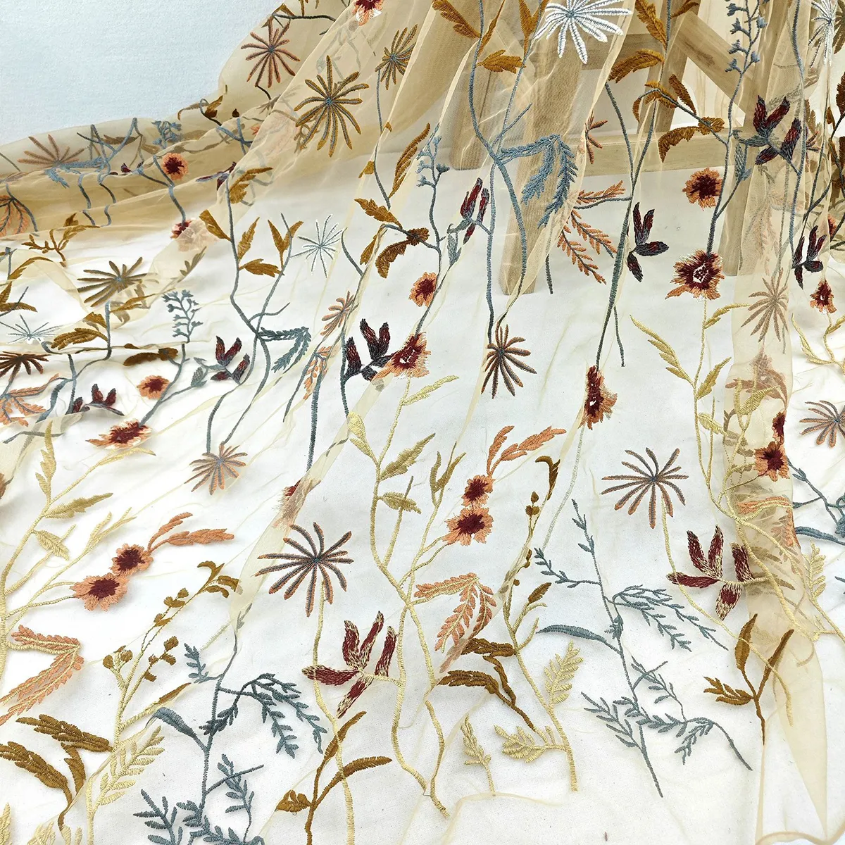 botanical wildflower embroidery fabric botanical wildflower embroidery fabric