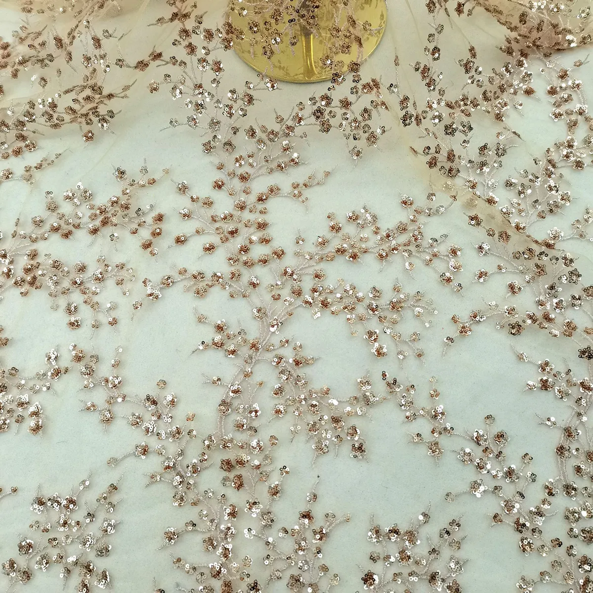 delicate sparkle leaf vine sequin embroidery fabric delicate sparkle leaf vine sequin embroidery fabric