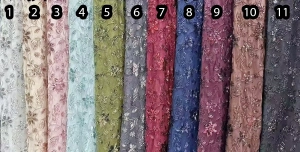 floral vine sequin embroidered fabric color chart