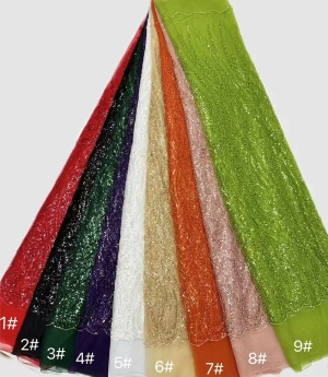 abstract wave bead sequin mesh fabric color chart