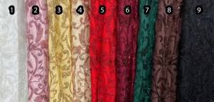 vintage baroque medallion sequin fabric color chart