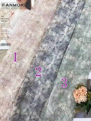 floral ribbon sequined embroidery fabric color chart