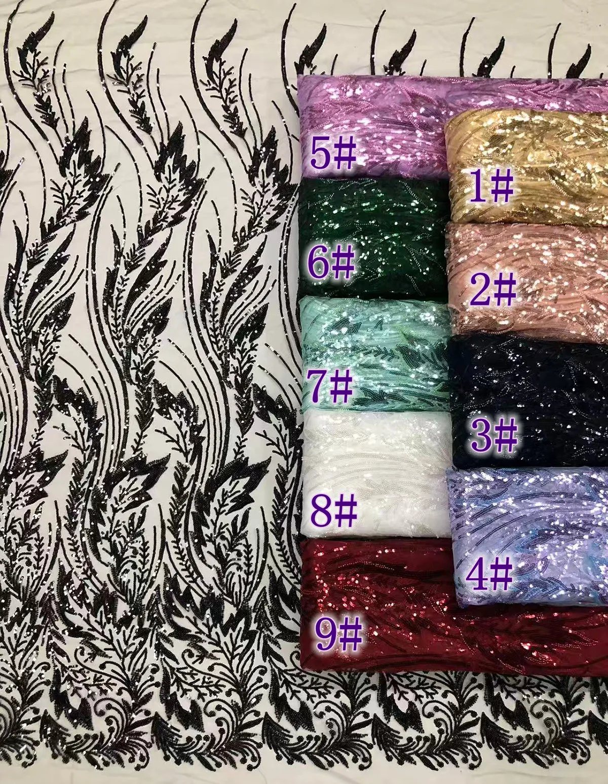 elegant botanical leaf sequin mesh fabric by the yard elegant botanical leaf sequin mesh fabric by the yard
