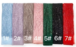 dazzling firework sequin mesh fabric color chart