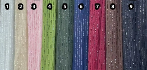 vertical pinstripe sequined mesh fabric color chart