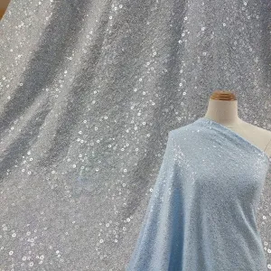 stretch knit base clear sequin fabric for bodycon dress