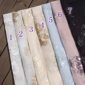 textured floral sequinned fabric color chart