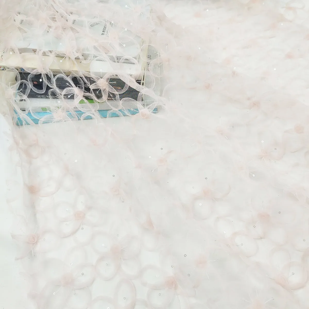 delicate 3d mesh petal flower sequined tulle fabric delicate 3d mesh petal flower sequined tulle fabric
