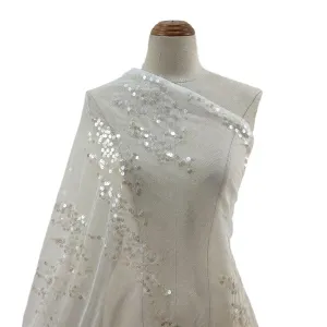 vertical pleated shimmer sequin mesh fabric by the yard