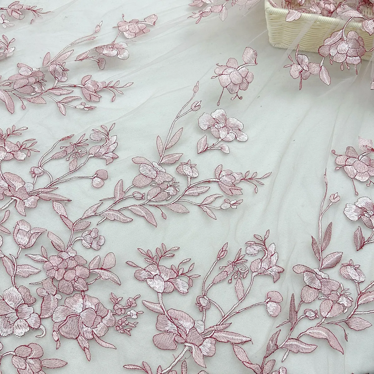 vintage rose pink floral fabric vintage rose pink floral fabric