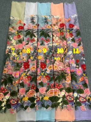 vivid floral garden embroidery fabric color chart