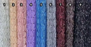 baroque geometric sequined fabric color chart