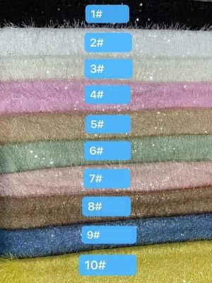 3d fluffy feather sequin fabric color chart