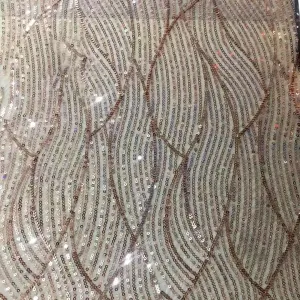 modern abstract swirling wave sequin dress fabric