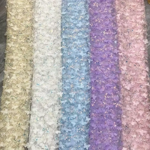 3d butterfly iridescent sequined fabric color chart