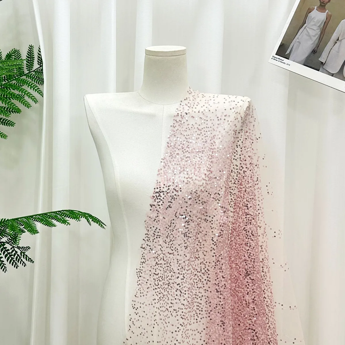 celestial graduated raindrop sequined mesh fabric celestial graduated raindrop sequined mesh fabric