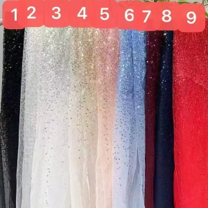 graduated raindrop sequin mesh fabric color chart