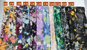 multicolor floral sequin lace fabric color chart