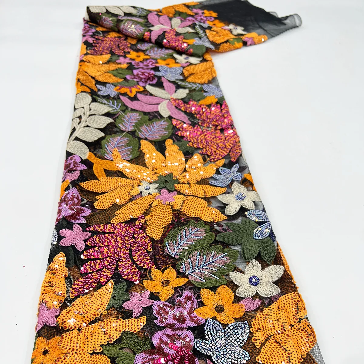 stunning multicolor floral sequin embroidered lace fabric stunning multicolor floral sequin embroidered lace fabric