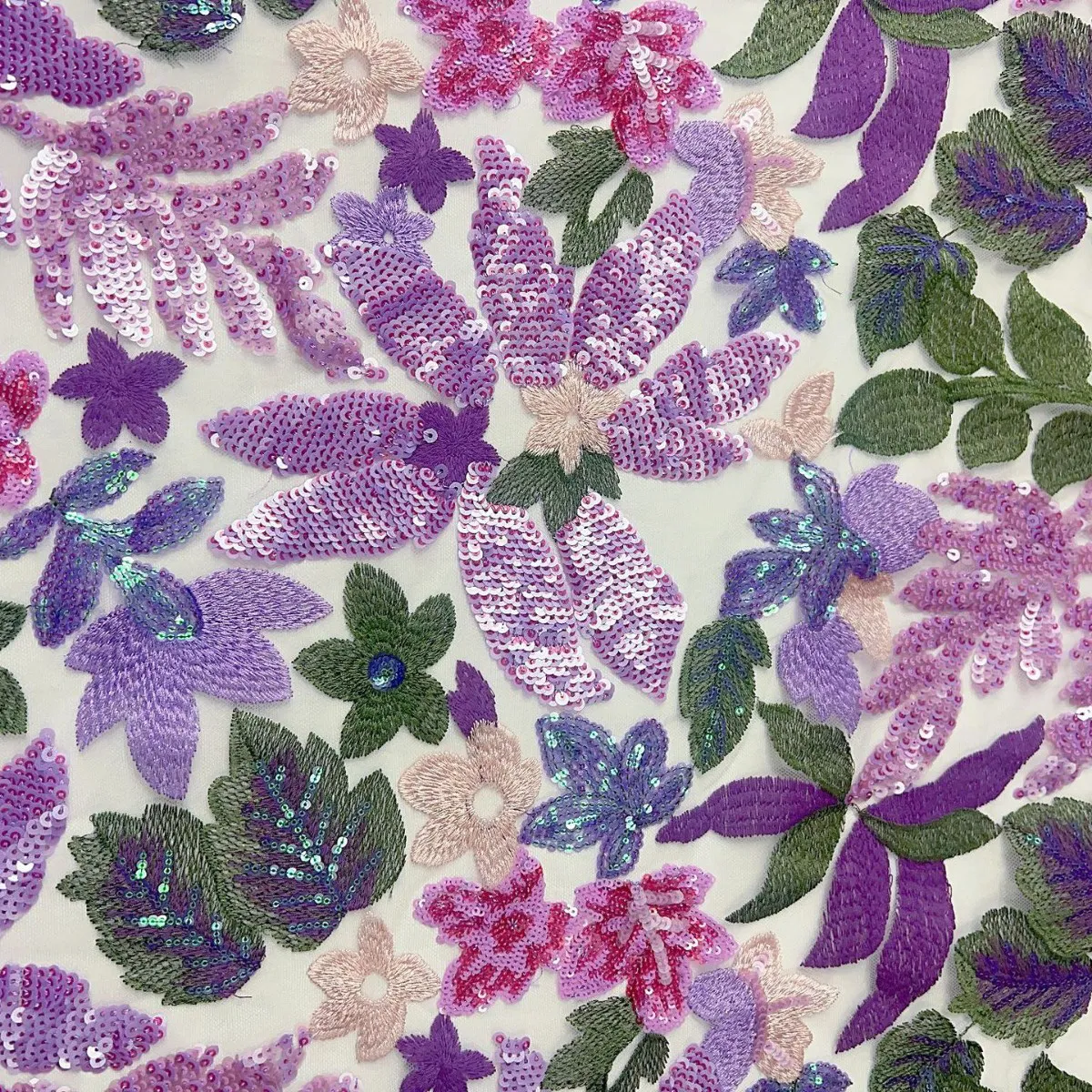 large floral sequinned embroidery fabric large floral sequinned embroidery fabric