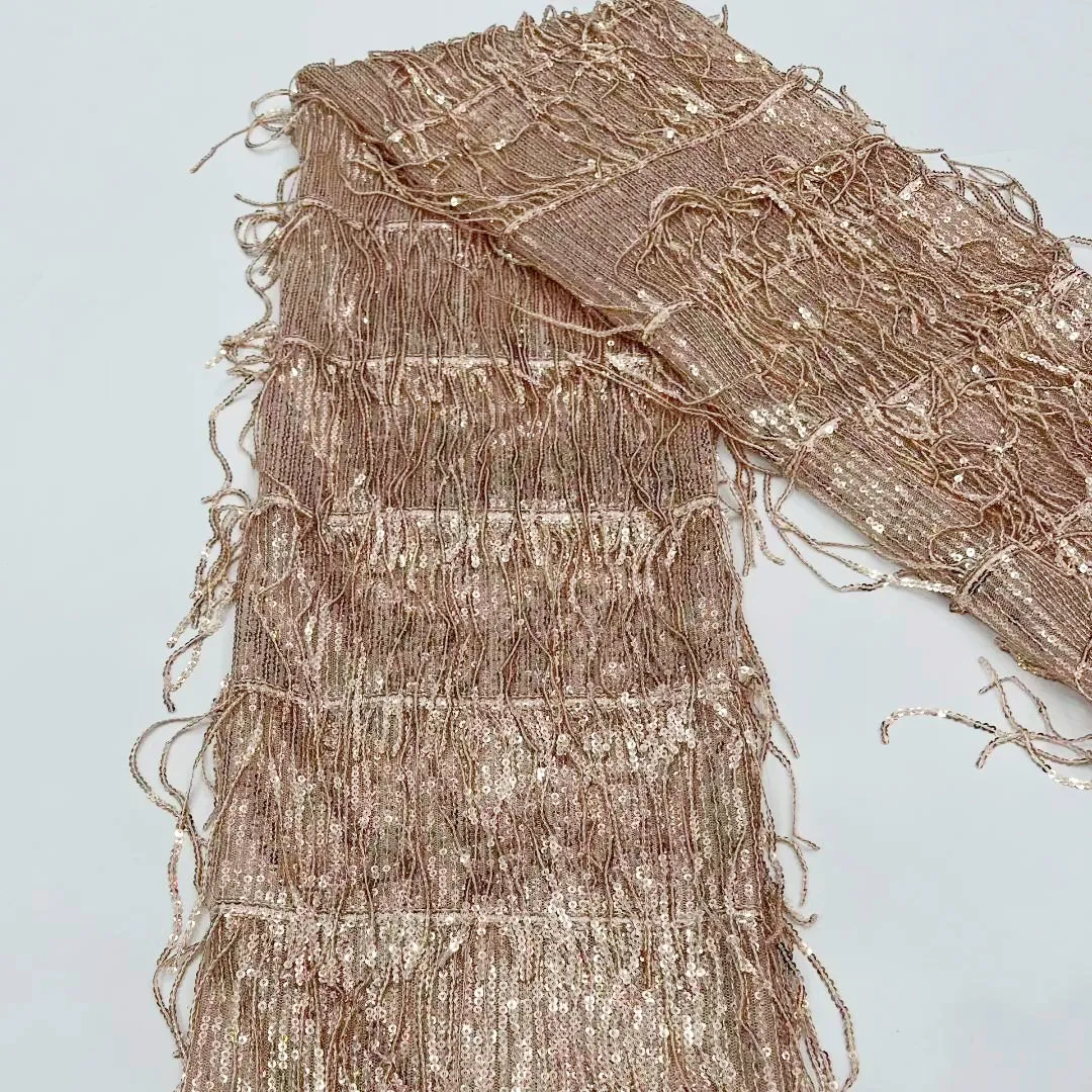 dangling fringe sequin fabric dangling fringe sequin fabric