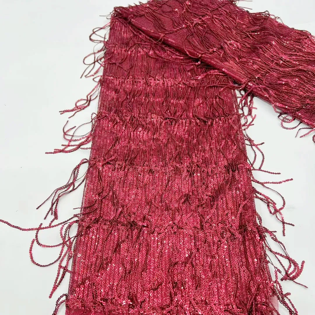 multiple horizontal tiered slender fringe sequin fabric multiple horizontal tiered slender fringe sequin fabric