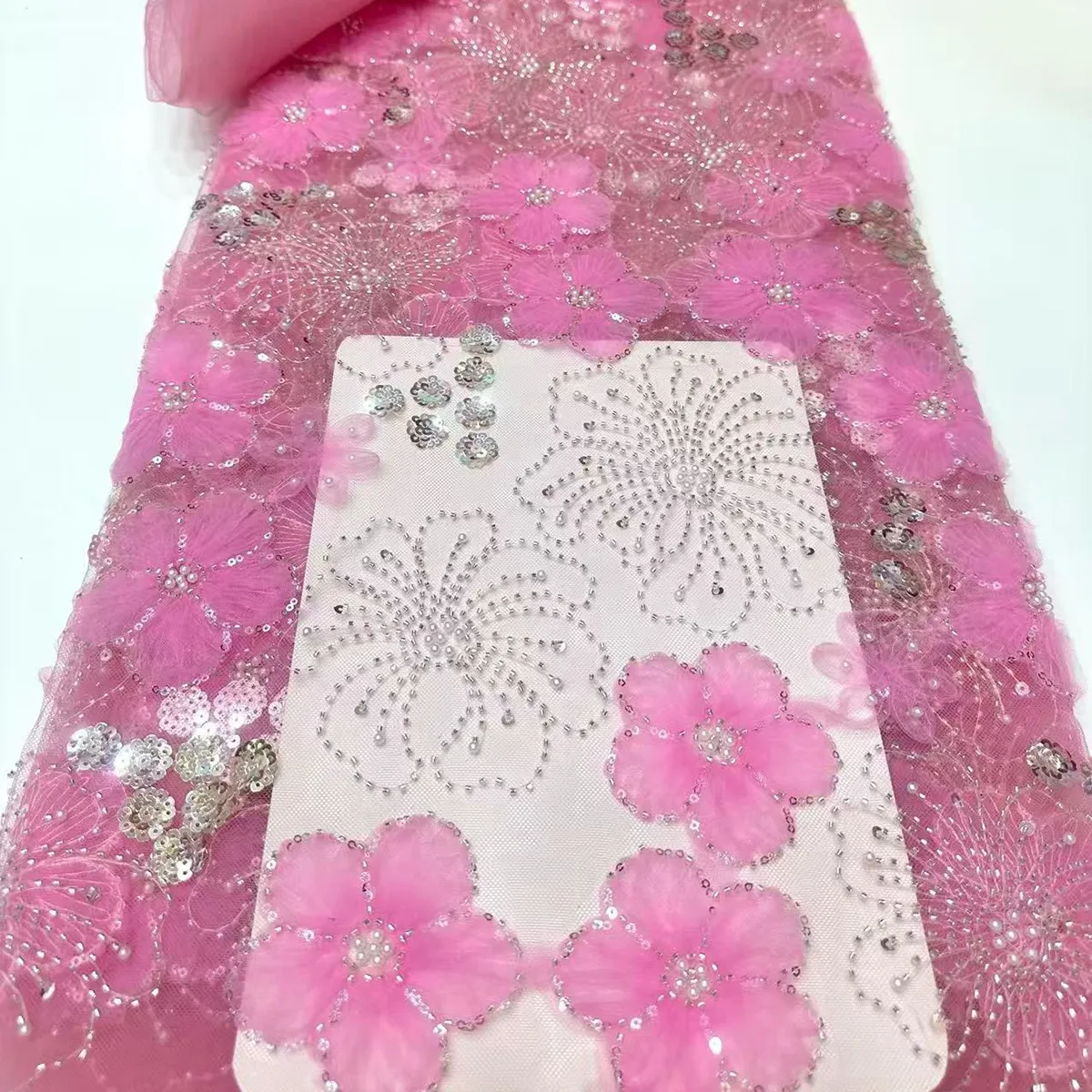 sequinned pearled beaded flower embroidery sequinned pearled beaded flower embroidery