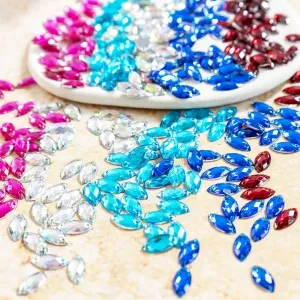 7x15 horse eye acrylic rhinestones for prom dresses