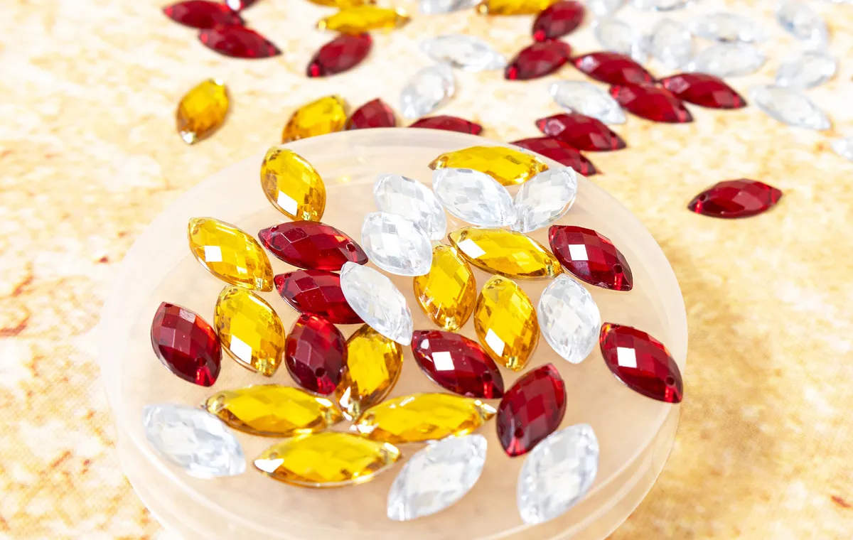 navette shaped acrylic rhinestone accessories