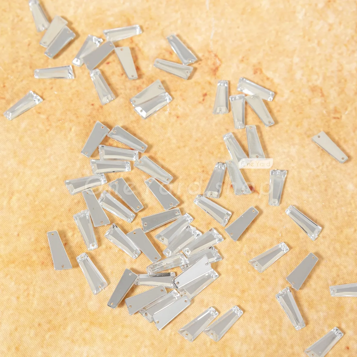 trapezoid clear plastic crystals for hand stitching onto fabric trapezoid clear plastic crystals for hand stitching onto fabric