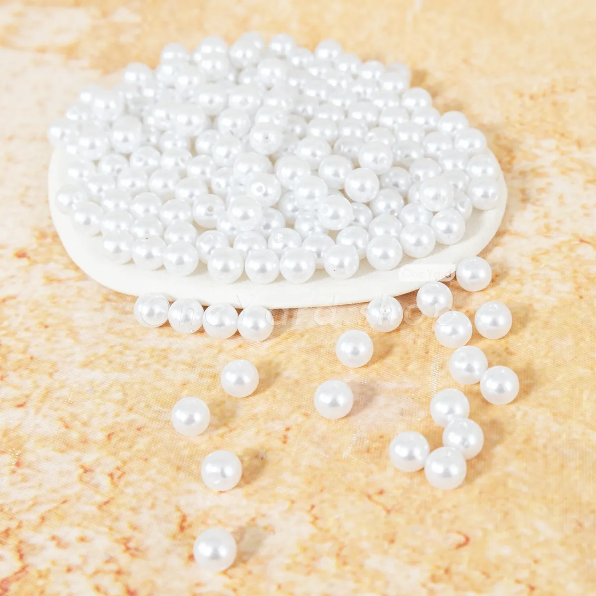 lustrous white acrylic 10mm round imitation pearls lustrous white acrylic 10mm round imitation pearls