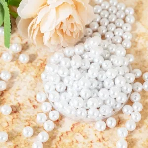 lustrous white pre drilled acrylic faux pearls
