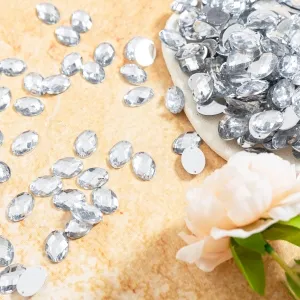 classic oval faceted sew on acrylic rhinestones