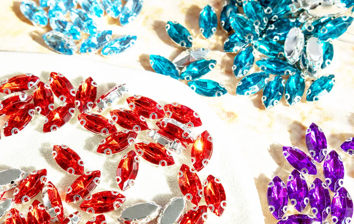 7x15mm horse eye sew on rhinestone accessories